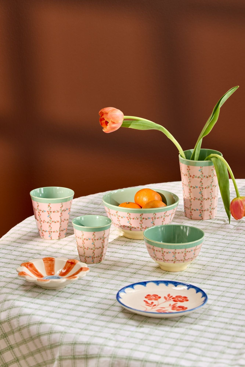 Mugg Mellan Checkered Stencil