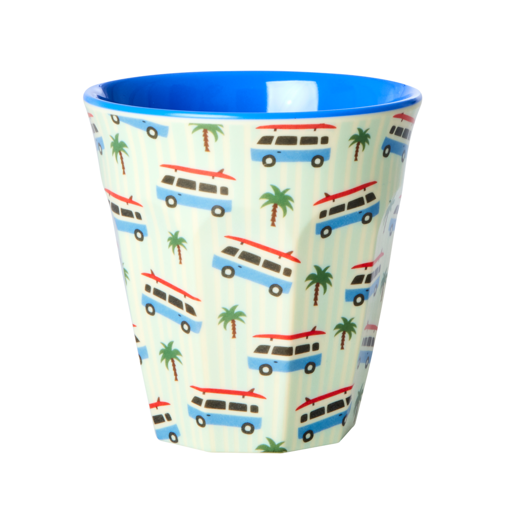 Mugg mellan Blue Car Print
