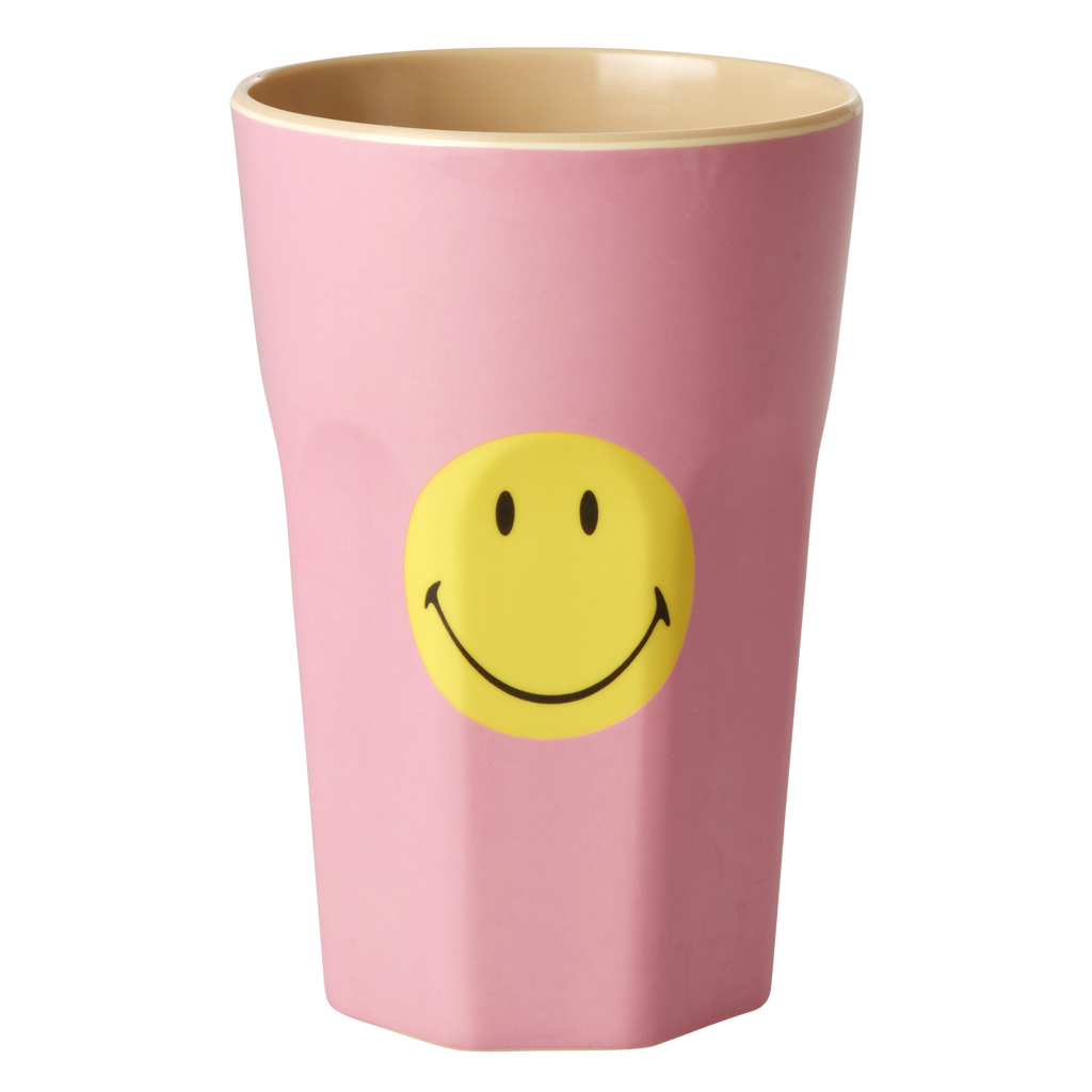Mugg stor rosa smiley