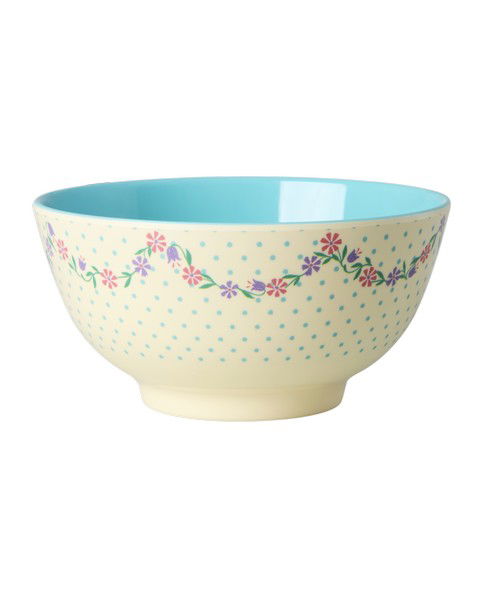 Skål M Dots and flowers